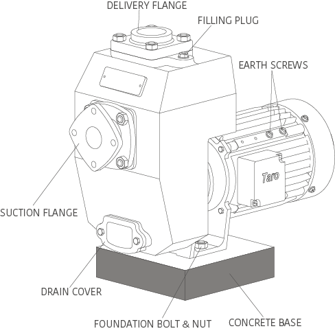 Taro Sewage Pump Mounting Schematic