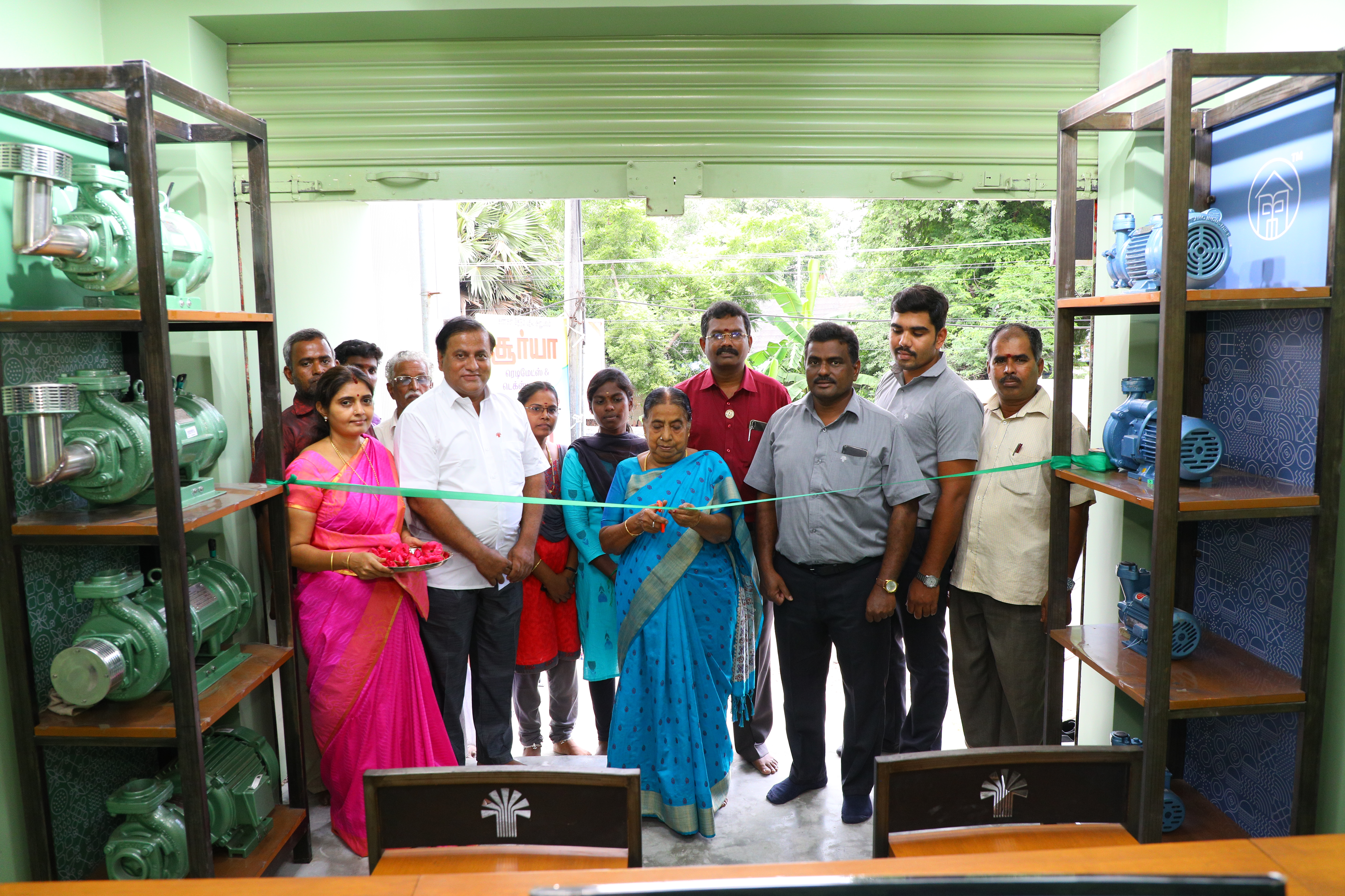 Taro Pumps dealer Kumar Enterprises ribbon cutting