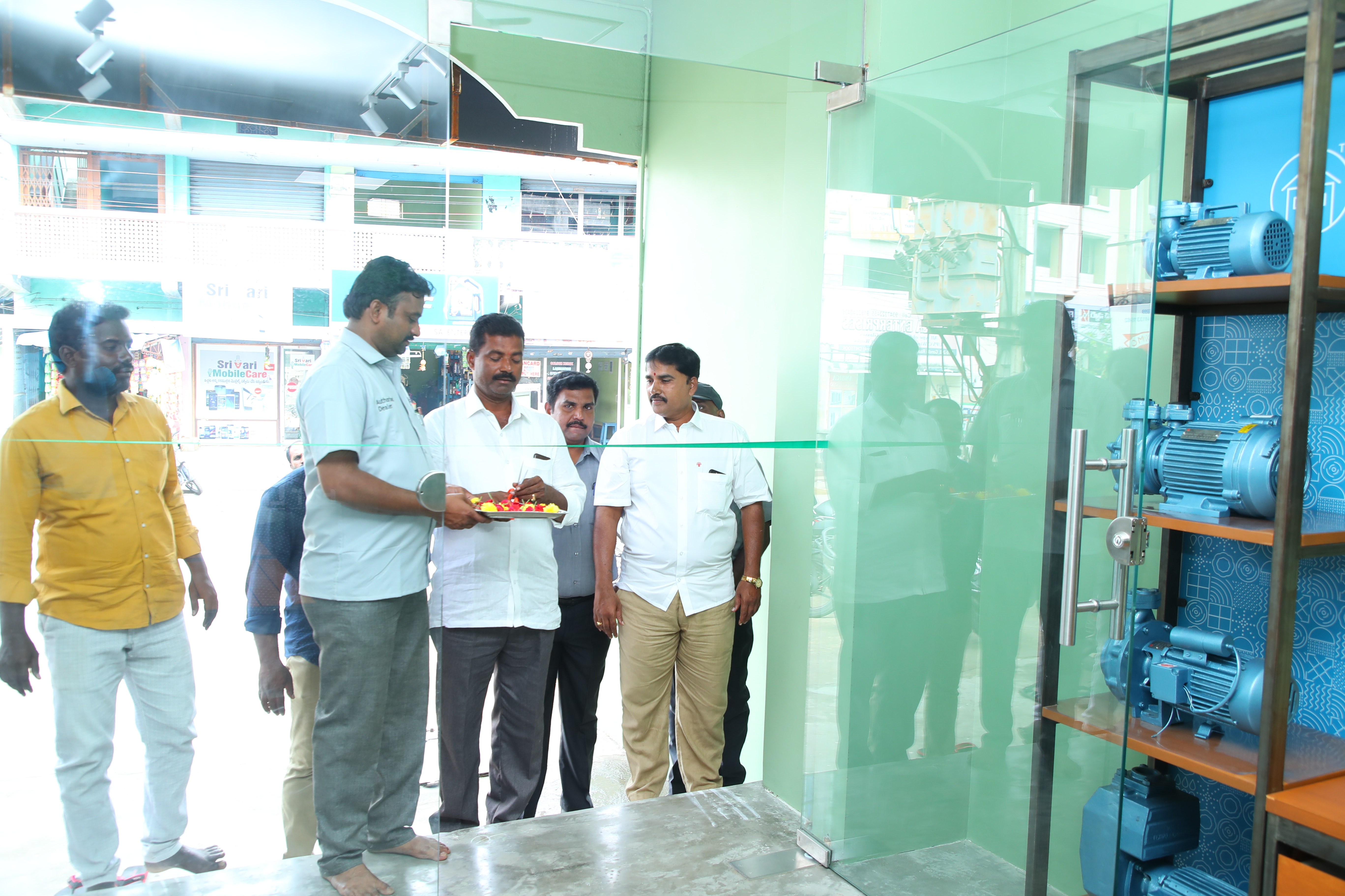 Taro Pumps dealer Sri Vedavyasa Agencies ribbon cutting