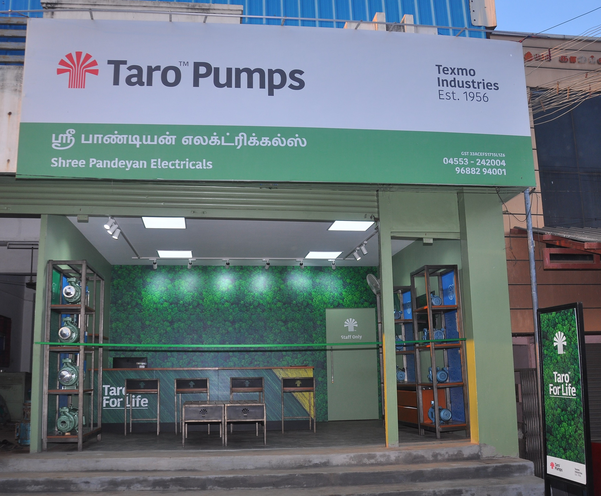 Taro Pumps dealer Shree Pandeyan Electricals front view