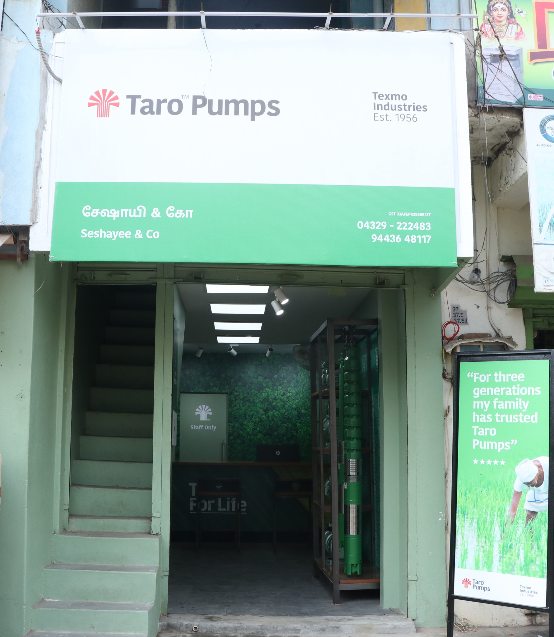 Taro Pumps dealer Seshayee & Co front view