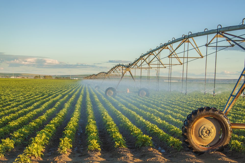 Overhead spraying of crops