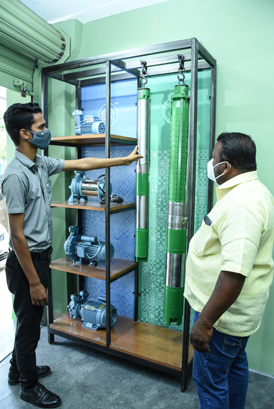 Taro Pumps dealer Sumathi & Co with customer