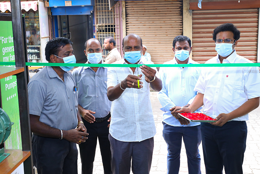 Taro Pumps dealer Sri Murugan Electricals ribbon cutting