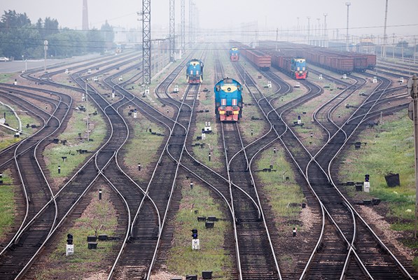 Trains and railway tracks
