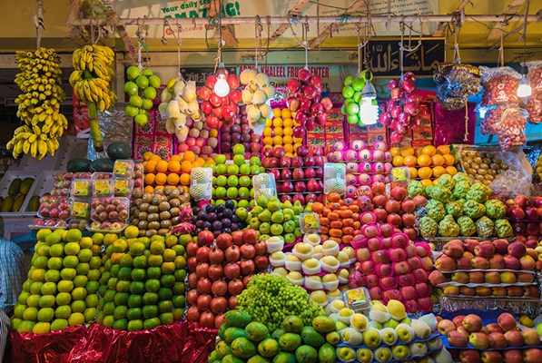 Fruits displayed in a market
