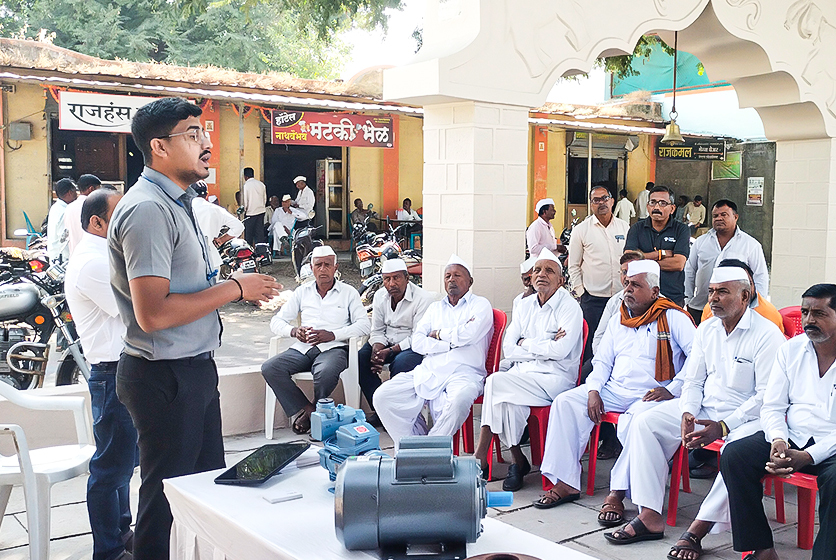Taro Pumps sales manager conducting customers meet