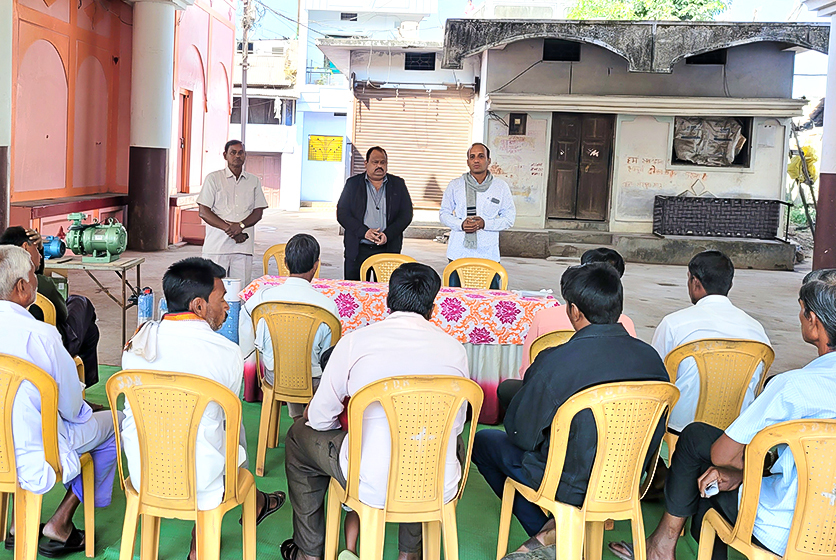 Taro Pumps sales manager conducting customers meet