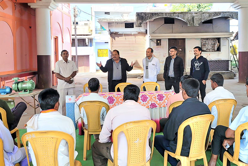 Taro Pumps sales manager conducting customers meet