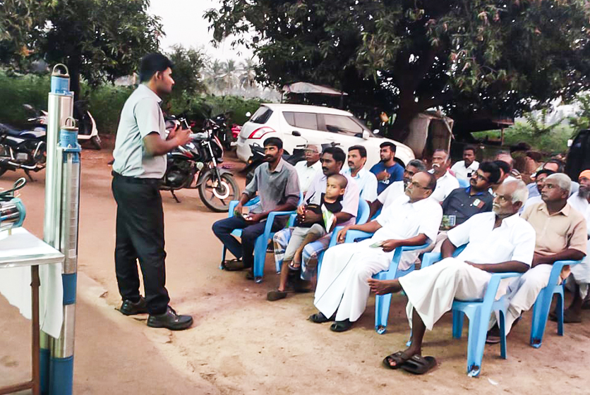 Taro Pumps sales manager conducting customers meet