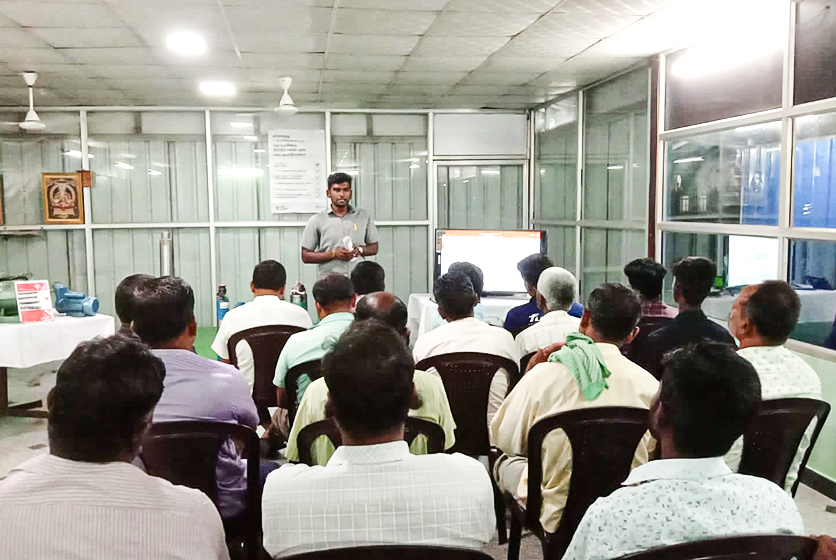Taro Pumps sales manager conducting mechanics meet