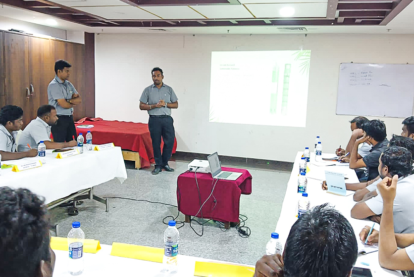 Taro Pumps sales manager conducting dealer staff training