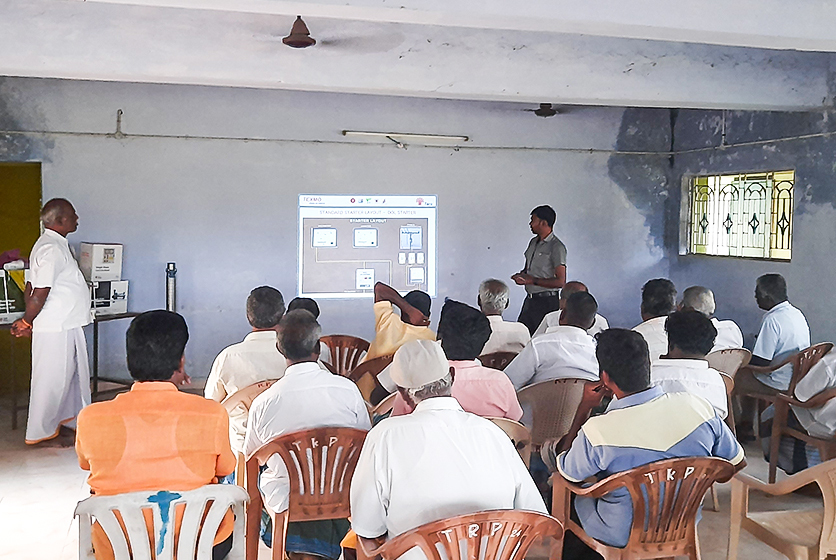 Taro Pumps sales manager conducting customers meet