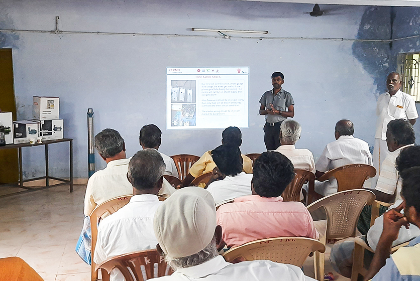 Taro Pumps sales manager conducting customers meet
