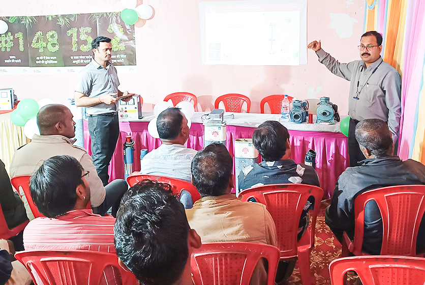 Taro Pumps sales manager conducting mechanics meet