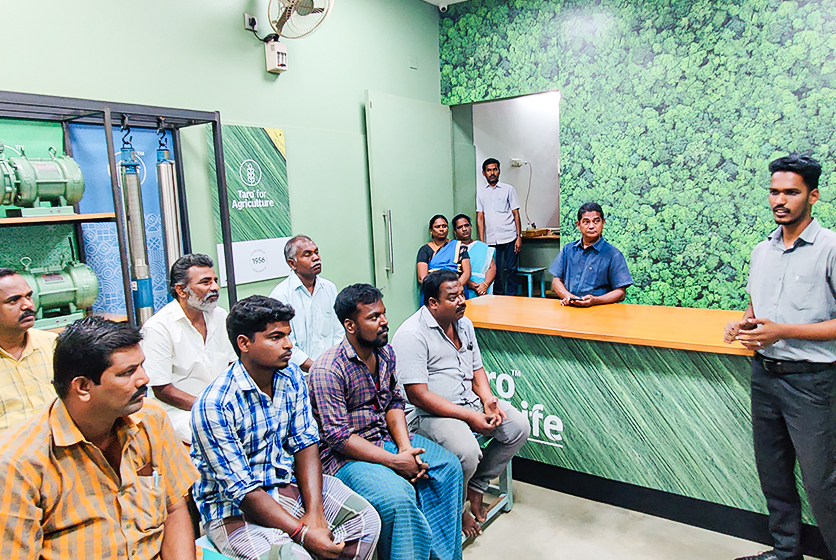 Taro Pumps sales manager conducting mechanics meet