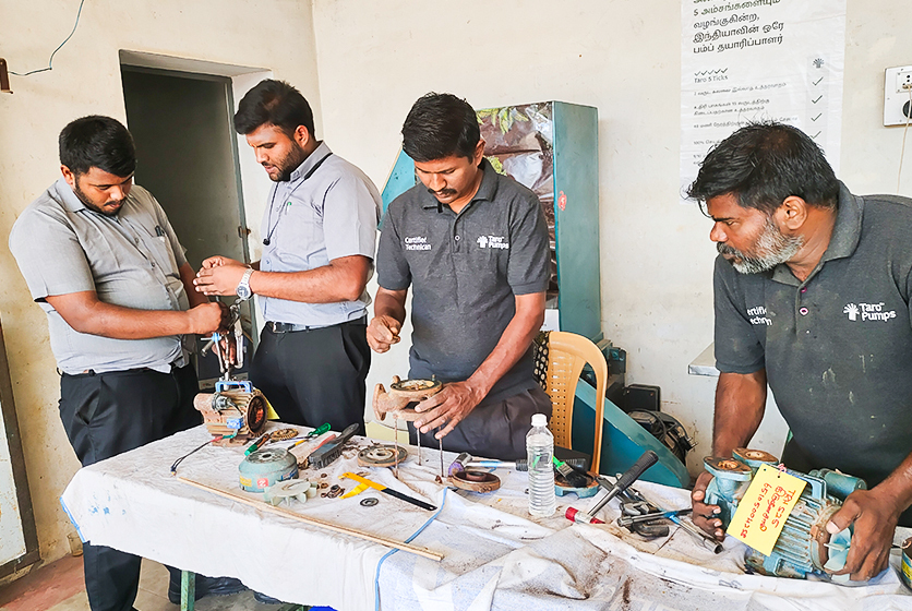 Taro Pumps conducting service camp