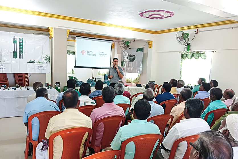 Taro Pumps sales manager conducting mechanics meet