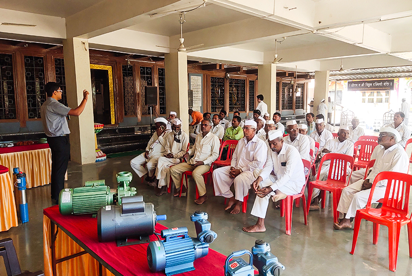 Taro Pumps sales manager conducting customers meet