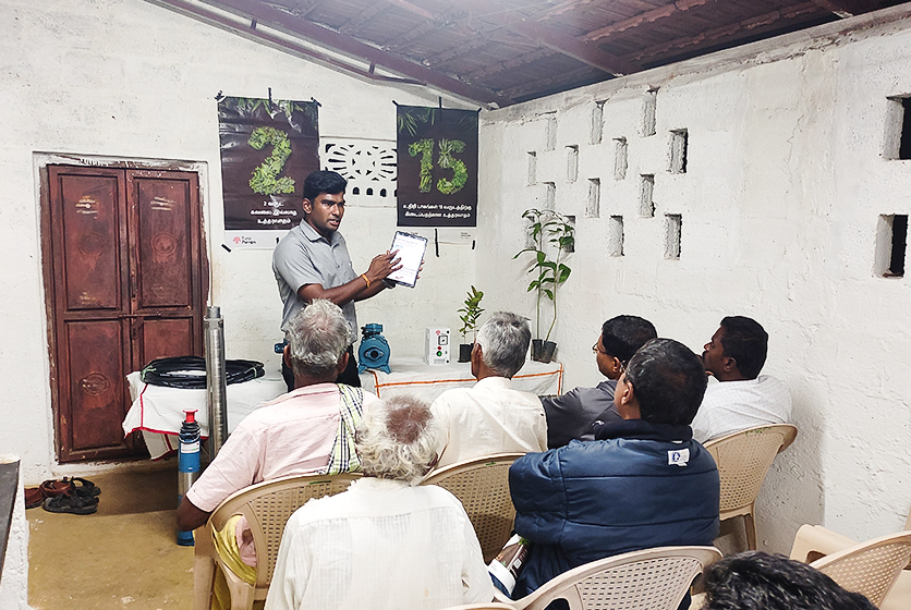 Taro Pumps sales manager conducting customers meet