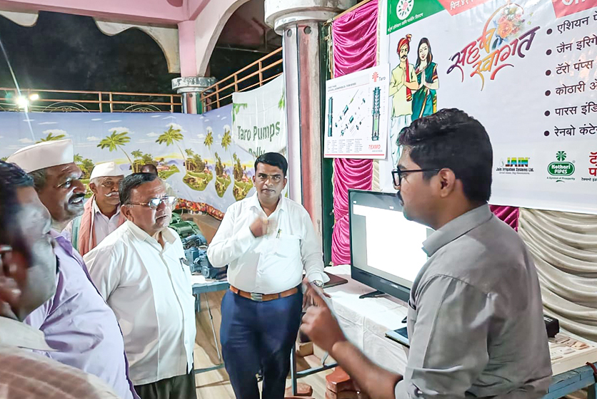 Taro Pumps sales manager conducting customers meet