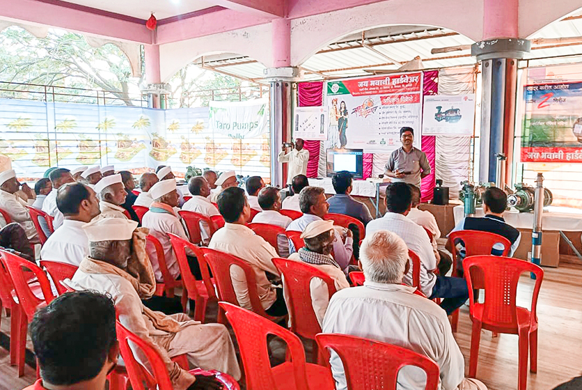 Taro Pumps sales manager conducting customers meet