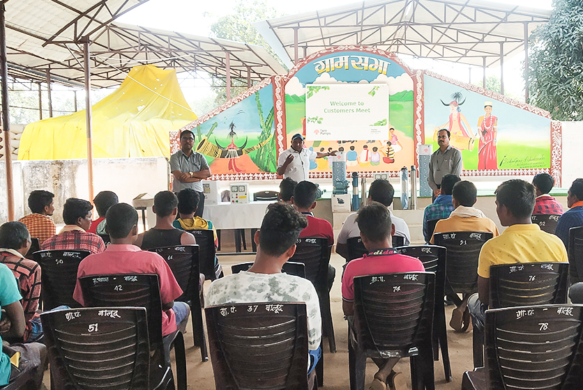Taro Pumps sales manager explaining Taro Pumps products to customers