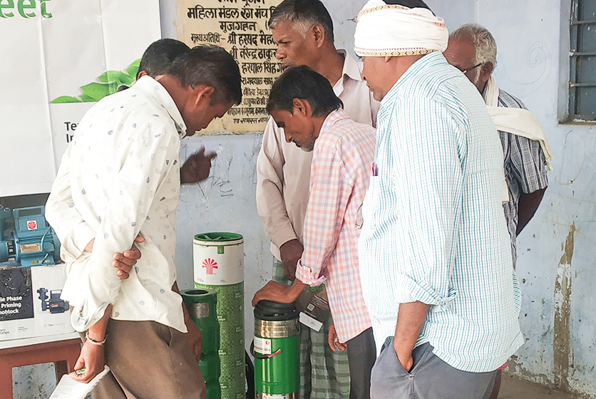 Taro Pumps sales manager explaining Taro Pumps products to customers