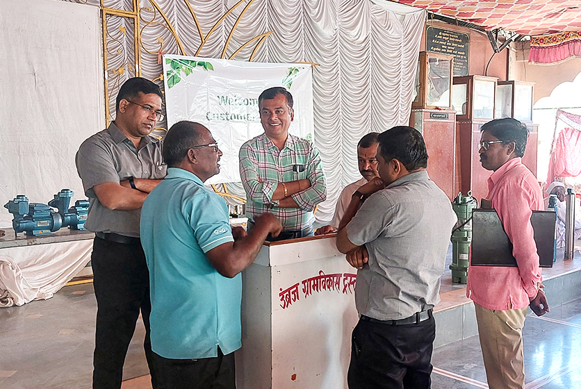 Taro Pumps conducting customers meet