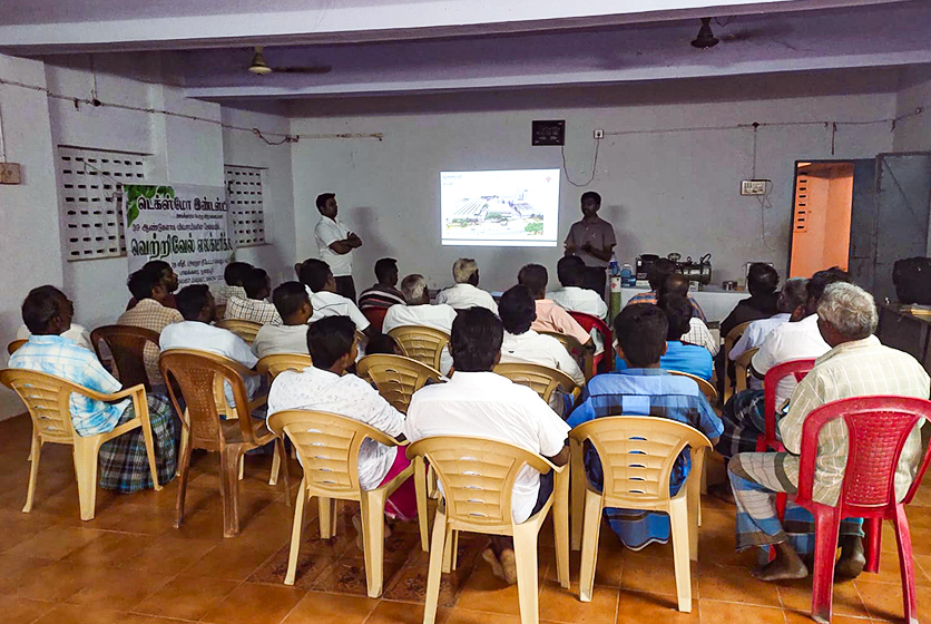 Taro Pumps sales manager conducting customers meet