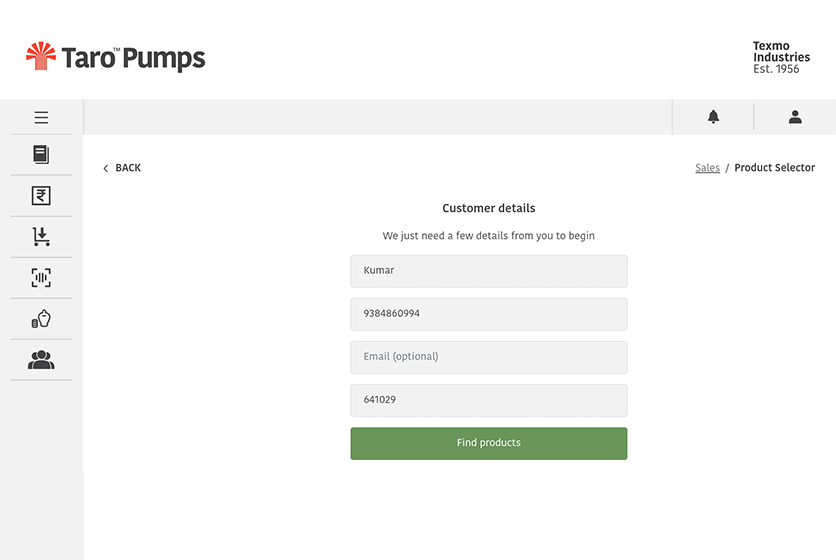 Taro Pumps digital pump selection steps