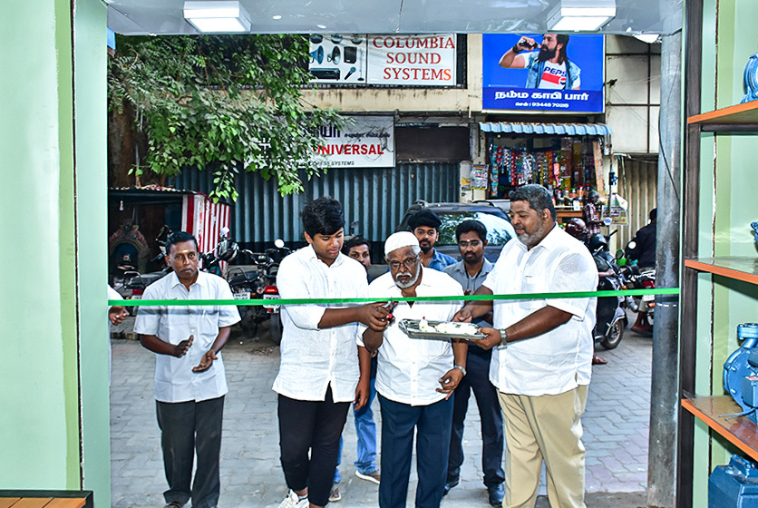 Taro Pumps dealer Ibrahim Electric Shop ribbon cutting