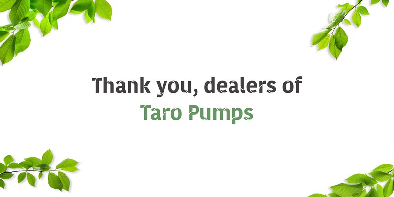 Taro Pumps dealer feedback banner