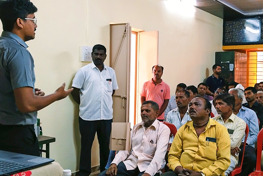 Taro Pumps manager conducting customers meet