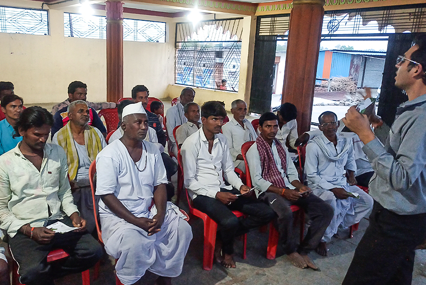 Taro Pumps manager conducting customers meet