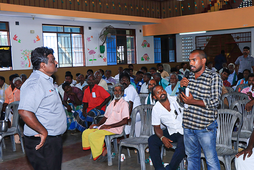 Taro Pumps manager conducting customers meet