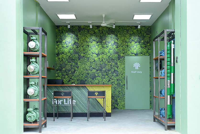 Taro Pumps dealer South India Corporation Launch interior