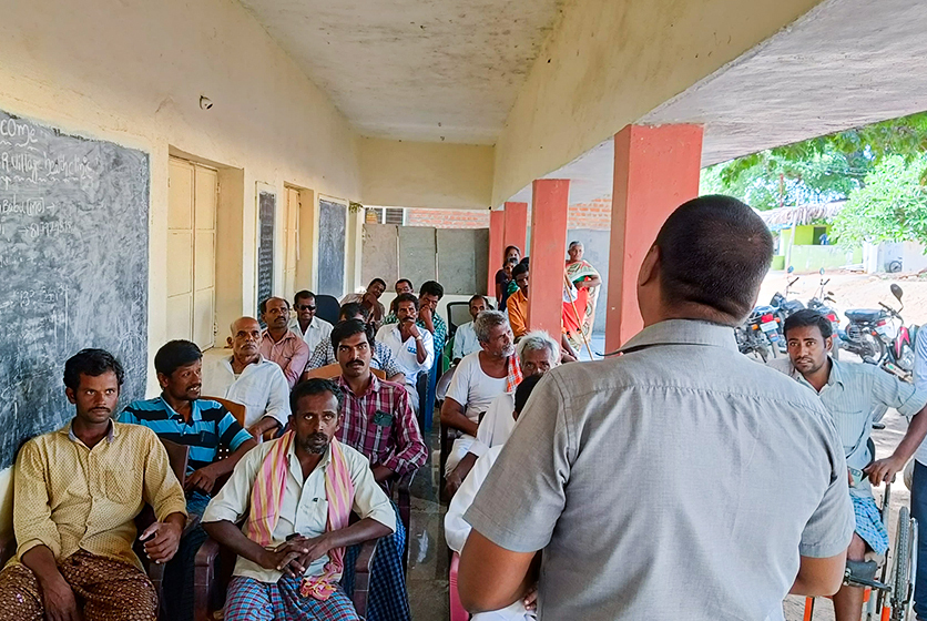 Taro Pumps manager conducting customers meet