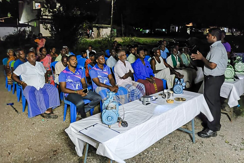 Taro Pumps manager conducting customers meet