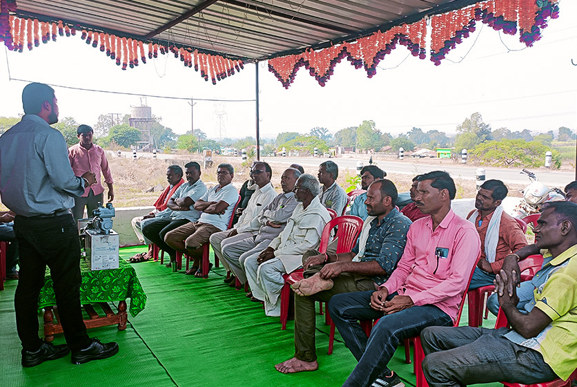 Taro Pumps manager conducting customers meet