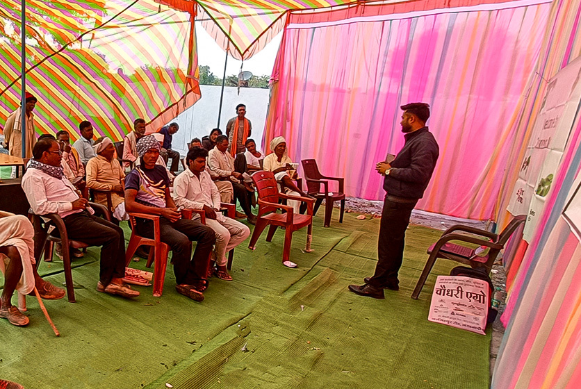 Taro Pumps manager conducting customers meet