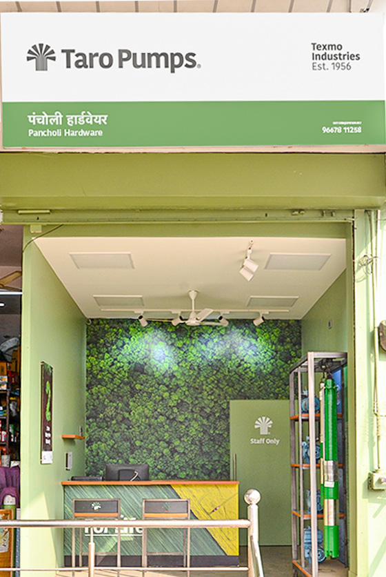 Taro Pumps dealer Pancholi Hardware Launch front view