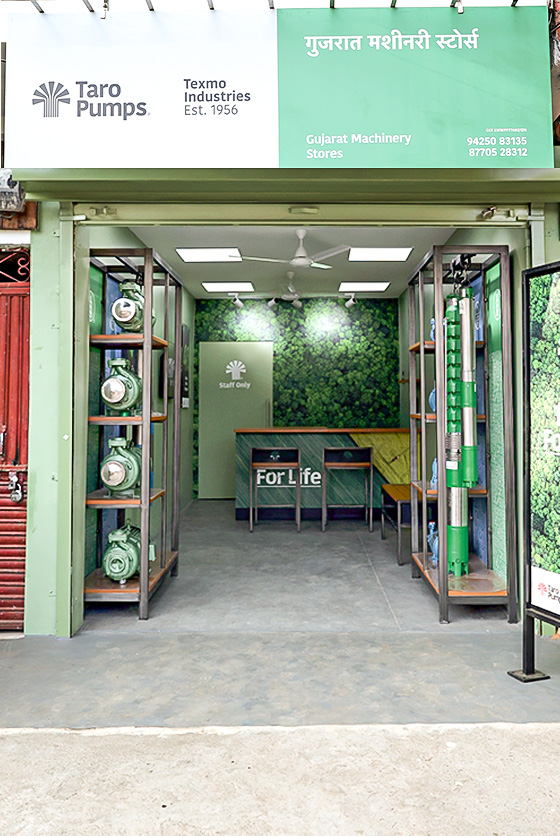 Taro Pumps dealer Gujarat Machinery Stores Launch front view