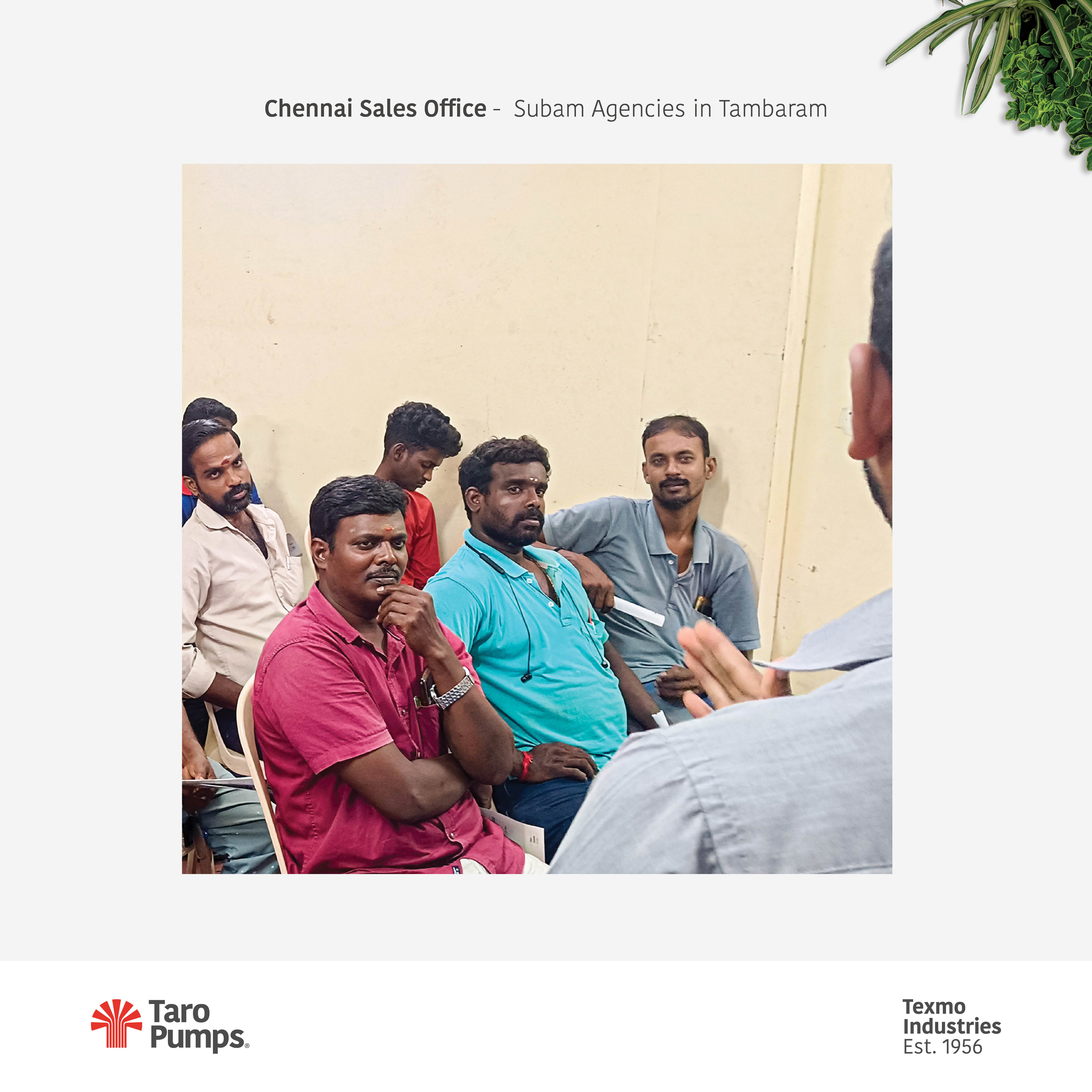 Taro Pumps manager conducting mechanics meet