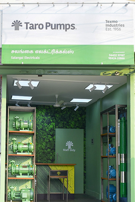 Taro Pumps dealer Salangai Electricals Launch front view
