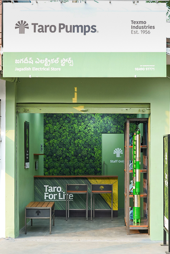 Taro Pumps dealer Jagadish Electrical Store Launch front view