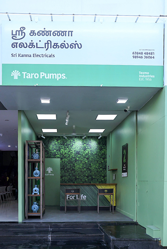 Taro Pumps dealer Sri Kanna Electricals Launch front view