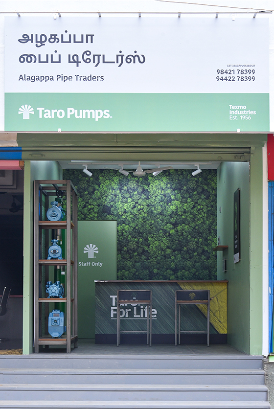 Taro Pumps dealer Alagappa Pipe Traders Launch front view