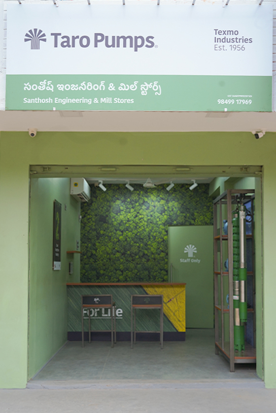 Taro Pumps dealer Santhosh Engineering & Mill Stores Launch front view