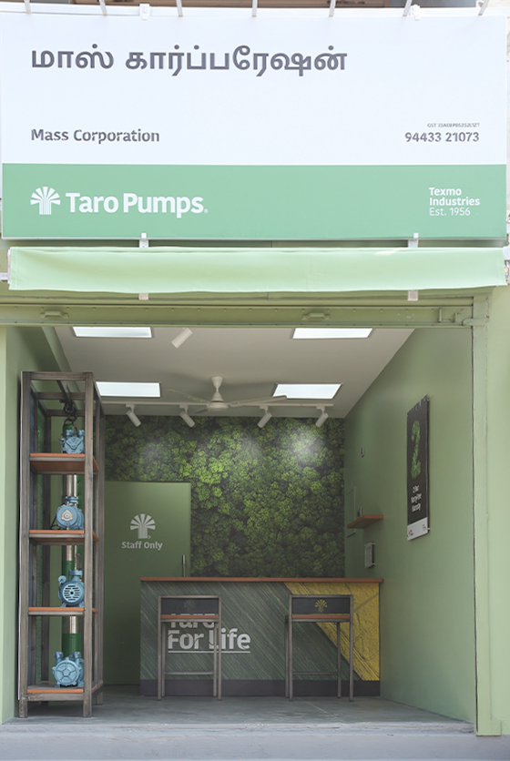 Taro Pumps dealer Mass Corporation Launch front view